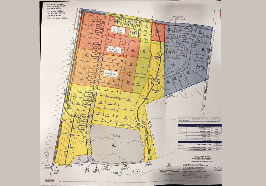 ICON Morwell Innovation Park master plan offering industrial, commercial, and reserve zones with staged development.